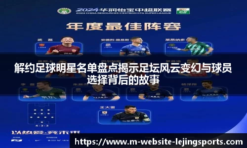 解约足球明星名单盘点揭示足坛风云变幻与球员选择背后的故事